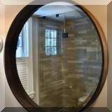 D02. Round shagreen finish mirror. 32” 